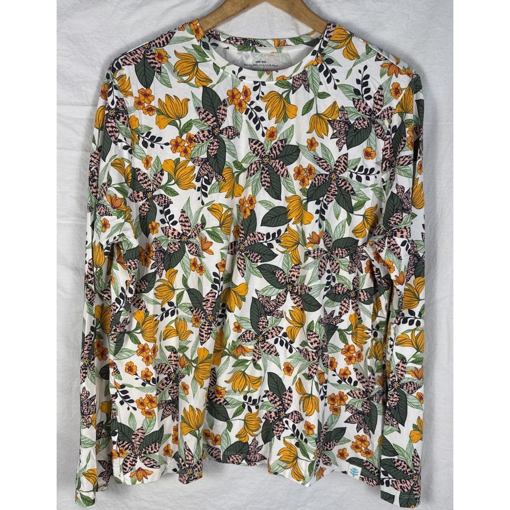 Coolibar Morada LS Top Womens XXL Tropical Floral UPF 50+ Sun Protection 01262